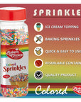 Bakers Choice Rainbow Sprinkles for Baking - Rainbow Jimmies Sprinkles for Ice Cream Toppings - Dairy Free, Kosher 20 oz.