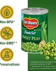 DEL MONTE Sweet Peas Canned Vegetables 12 Pack 15 oz Can