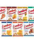 Combos Variety Snack Peak Gift Box (7 - 6.3 oz bags) - Pizza Pretzel, Honey Mustard, Cheese Cracker, Buffalo Blue Cheese, Pizza Cracker, Cheese Pretzel, Cheddar Bacon