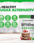 So Nourished Erythritol Sweetener Granular - 1:1 Sugar Substitute, Keto - 0 Calorie, 0 Net Carb, Non-GMO (1 lb / 16 oz)