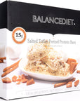 BalanceDiet  Protein Bar  15g of Protein  Low Carb  7 Bar Box Salted Toffee Pretzel