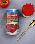 Campbells Tomato Juice Cans 55 oz Refreshing Health Juice From Concentrate with Moofin Golden SS Spoon Vegetable Juice Cans for Daily Nutrition Ideal for Cooking  Beverages Pack of 3