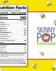 SkinnyPop Aged White Cheddar Popcorn Gluten Free NonGMO Healthy Popcorn Snacks Skinny Pop 44 oz Grocery Sized Bags 12 Count