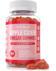 Purely Optimal Premium Apple Cider Vinegar Gummies - Cleanse & Weight Management w/Vitamin B12, Folate, Beet Juice, Pomegranate Juice - 60 Gluten-Free Gummies