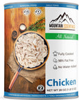 MOUNTAIN ESSENTIALS All Natural Fully Cooked Chicken 28 Oz Recipe Ready Canned Meat No Water Added  No Carbs  No Preservatives Daily Food Perfect for Camping or Home Meals Emergency Food Pack of 1