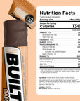 Built Protein Bars Salted Caramel 12 Count 173oz Bars Gluten Free Protein Snacks with 17g of High Protein Chocolate Protein Bar only 130 calories  4g sugar Great On The Go Protein Snack