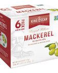 King Oscar Skinless  Boneless Mackerel in Olive Oil 405Ounce Cans Pack of 6