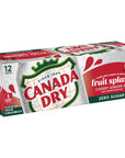 Canada Dry Zero Sugar Cherry Gingerale Fruit Splash 12oz Pack of 12