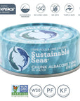 Sustainable Seas Chunk Albacore Tuna in Water Kosher NonGMO 5 Ounce Pack of 12