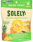 SOLELY Organic Dried Pineapple Rings 35 oz 6 Pack  Real Fresh Fruit Portable OntheGo Snack Vegan NonGMO No Sugar Added Not From Concentrate ShelfStable Healthy Snack for Kids  Adults