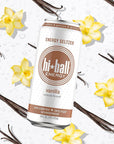 Hiball Energy Seltzer Water Caffeinated Sparkling Water Made with Vitamin B12 and Vitamin B6 Sugar Free Vanilla 16 Fl Oz Pack of 8