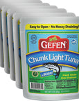 Gefen Chunk Light Tuna Pouch 3oz 6 Pack Low Fat Easy to Open Kosher for Passover