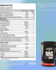 Maxler NRG MAX Pre Workout Powder with Taurine, L Citrulline Malate, Beta Alanine Creatine - Explosive Energy, Enhanced Endurance, Improved Concentration & Accelerated Recovery - Blue Raspberry 12.2Oz