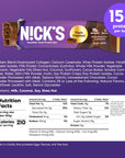 Nicks Protein Bars Triple Chocolate  15g protein  210 calories  Low Carb Keto Friendly Snacks No Added Sugar Multipack 24 bars x 50g