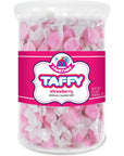 Fairtime Taffy Bulk Pink Candy for Candy Buffets Strawberry Taffy Strawberry Candy Bulk Candy Pinata Candy Individually Wrapped Candy  Kosher Candy 21 Ounce Tub