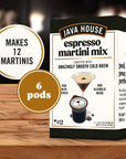 Java House Cold Brew Espresso Martini Mix Ready to Use Liquid Coffee Concentrate Pods  135 Fluid Ounces Each Pack of 6 makes 12 cocktails