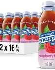 Snapple Zero Sugar Raspberry Tea 16 fl oz recycled plastic bottle Pack of 12