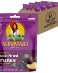 SunMaid California SunDried Whole Pitted Prunes  4 Pack 7 oz Resealable Bag  Dried Plums  Dried Fruit Snack for Lunches Snacks and Natural Sweeteners