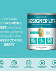 Designer Wellness, Designer Lite, Low Calorie Natural Protein, Prebiotic Fiber, Key Vitamins & Minerals, Vanilla Cupcake, 9.03 Ounces