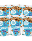 The Good Bean Crunchy Chickpeas  Sea Salt  6 Pack 6 oz Resealable Bag  Roasted Chickpea Beans  Vegan Snack with Good Source of Plant Protein and Fiber