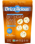 Drizzilicious Mini Rice Cakes Birthday Cake  Rice Crisps Healthy Snack for Adults and Kids Flavored Rice Cakes Vegan Gluten Free Allergen Free Only 90 Calories Per Serving  4 oz Pack of 1