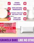 Cooper Street Granola Bakes  Health Chewy Breakfast Granola Bars with Chia Flax Buckwheat and Oats in Delicious Chocolate Cherry Flavor  Individually Wrapped Healthy Breakfast Bars  12 oz  1 Pack