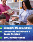 Natrol Mood & Stress Kava Kava 200mg, Dietary Supplement for Relaxation and Eases Tension, 30 Capsules, 15-30 Day Supply