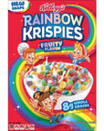 Rice Krispies Rainbow Krispies Breakfast Cereal 8g Whole Grains Original 10 Boxes