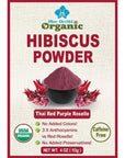 Organic Hibiscus Flower Powder  Natural Food Coloring  Sun Dried Thai Red Purple Roselle Herb  Matcha Powder for Tea Drinks Health Beauty Red Purple Hibiscus Powder  4 OZ