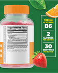 Lifeable Vitamin B6 100mg - Great Tasting Natural Flavor Gummy Supplement Vitamins - Non-GMO Gluten Free Vegan Chewable B 6 - for Nerve Function Support - for Adults Men Women Kids - 60 Gummies