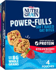 NutriGrain PowerFulls Soft Baked Oat Bites Protein Snacks Whole Grain Strawberry 56oz Box 4 Pouches