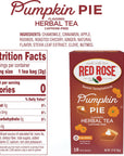 Red Rose Sweet Temptations Dessert Tea Pumpkin Pie Zero Carbs Zero Sugar Bursting with Flavor CaffeineFree Delicious Beverage Herbal Tea 18 Count Pack of 6 Fruit Naturally Flavored Black Tea