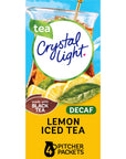 Crystal Light SugarFree Decaffeinated Lemon Iced Tea Naturally Flavored Powdered Drink Mix 4 Count Pitcher Packets