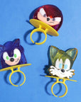 Imaginings 3 Sonic the Hedgehog Individually Wrapped Lollipop Rings Knuckles and Tails Decorated Candy Birthday Party Favors 18 Count