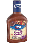 Kraft Sweet Onion Slow-Simmered BBQ Barbecue Sauce (12 ct Pack, 18 oz Bottles)