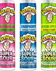 WARHEADS  Super Sour Candy Spray  Blue Raspberry Green Apple and Watermelon Flavors  068 oz Bottles  3 Pack