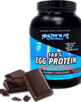 Healthy N Fit 100% EGG PROTEIN- Strawberry (2lb): 100% Egg White Protein PLUS Natural Peptides. Naturally Sweetened, Zero Carb, Keto, Paleo Friendly