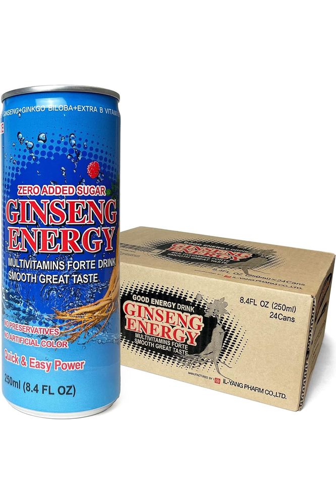 Ginseng Energy Drink, Zero Added Sugar - 8.4 Fl Oz