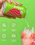 Poppi Prebiotic Soda For A Health Gut Watermelon Kosher Gluten Free  NonGMO 12 Fluid Ounce