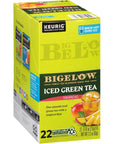 Bigelow Tea Tropical Iced Green Tea Keurig KCup Pods Caffeinated Tea Keurig Tea Pods 22 Count Box Pack of 4 88 Total KCup Pods