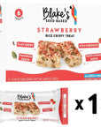 Blakes Seed Based Rice Crispy Treats  Strawberry 18 Count Nut Free Gluten Free Dairy Free  Vegan Healthy Snacks for Kids or Adults School Safe Low Calorie Organic Fruit Flavored Snack