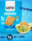 Keto low carb crackers Sea Salt Keto friendly zero carb no sugar added gluten free 3 Packs almond flour crackers absolutely gluten free healthy snacks for adults and kids paleo friendly