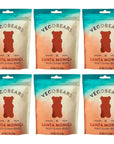 Candy People VegoBears Santa Monica Vegan Gummy Bears Organic Fruity Gummy Bears NonGMO Banana Pineapple  Strawberry Gummies 4 Ounce 6 Pack