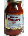 Pickeld Pigs Lips 14 Oz In a Glass Quart Container