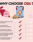 OBA - Light & Crunchy Apple Snacks, Organic Baked Apple Fruit Snack, Gluten Free High Fiber Low Sodium Croutons, 1.6oz Snack Bag (3pack)