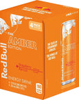 Red Bull Energy Drink Amber Edition Strawberry Apricot 12 fl oz 4 Pack