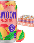 Swoon Peach Tea  Sugar Free Fruit Tea Low Carb PaleoFriendly Gluten Free Iced Tea  Flavored Tea Keto Drinks Made with Organic Black Tea and Sweetened by Monk Fruit and Stevia Pack of 12