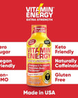 Vitamin Energy Extra Strength Energy Drink Shots - Orange Burst- 1.93 fl oz- Pack of 24