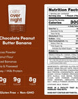 Oats Overnight Chocolate Peanut Butter Banana  Overnight Oats with 20g Protein High Fiber Breakfast Protein Shake  Gluten Free Oatmeal Non GMO High Protein Oatmeal 28 oz per meal 8 Pack