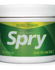 Spry Fresh Natural Xylitol Chewing Gum Dental Defense System Aspartame-Free Sugar Free Gum (Spearmint, 100 Count - Pack of 2)